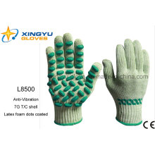 Anti-Vibration T / C Shell mit Latex Foam Dots beschichteter Sicherheits-Handschuh (L8500)